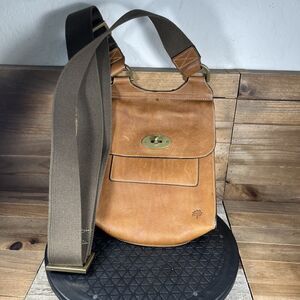 Genuine Mulberry Large Antony Oak Tan Leather Cross Body Bag Messenger